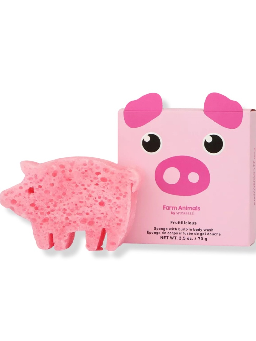 Spongelle Peggy Pig Body Wash Infused Bath & Shower Loofah 2.5oz BRAND NEW